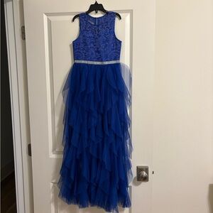 Rare Editions Royal Blue Lace Kids Dress/Formal
